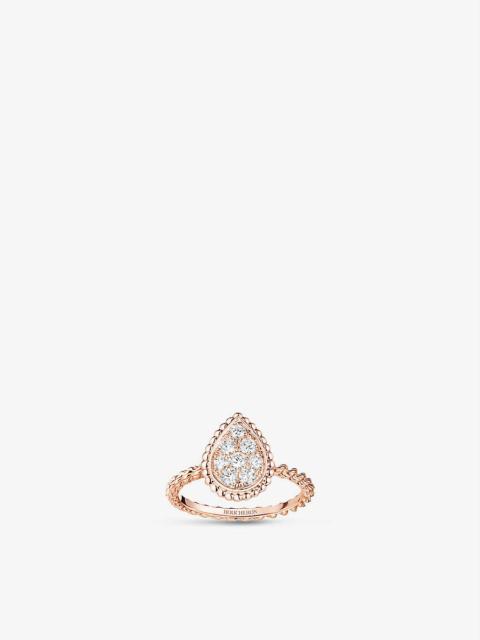 Serpent Bohème 18ct rose-gold and 0.15ct diamond ring