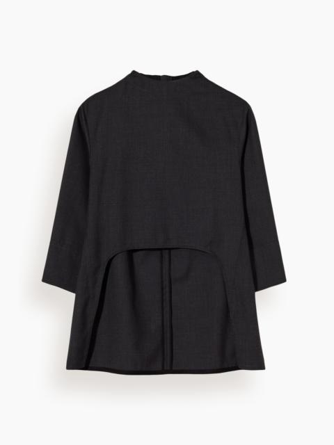 Plan C Long Sleeve Shirt in Melange Black/White