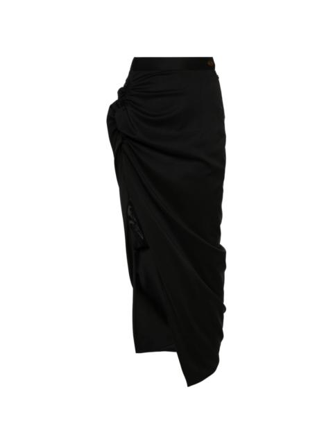 draped-detail skirt
