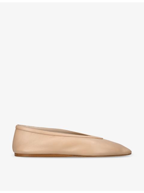 LE MONDE BÉRYL Luna pointed-toe leather pumps