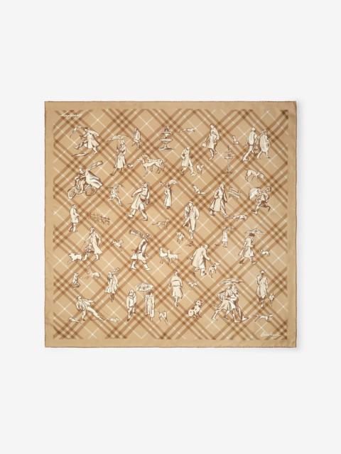 Burberry Check Mates Silk Scarf