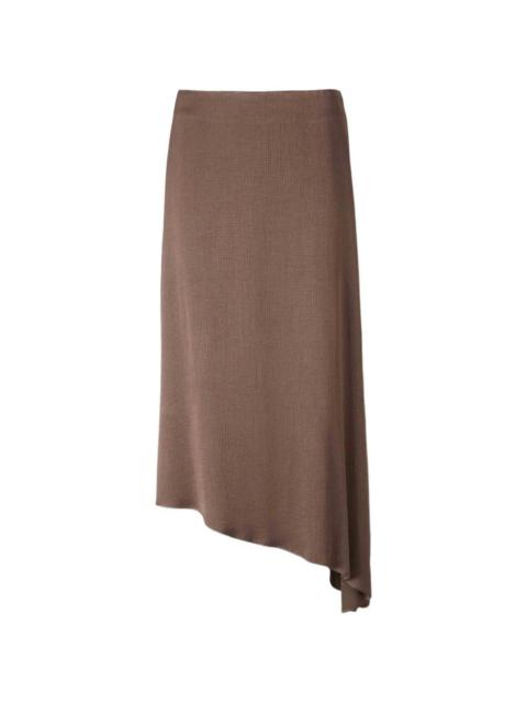 PESERICO asymmetric-hem midi skirt