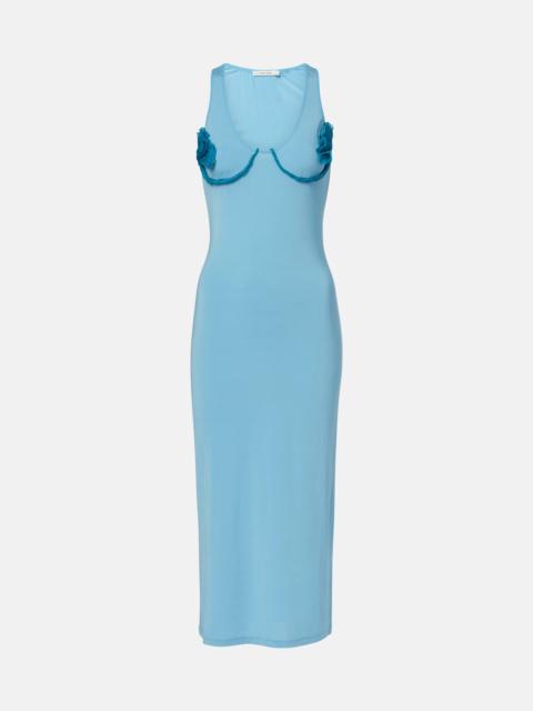 NENSI DOJAKA Cosimina floral-appliqué midi dress