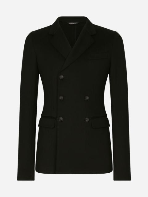 Dolce & Gabbana Double-breasted technical cotton jersey jacket