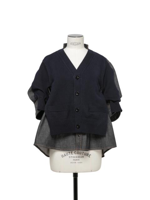 sacai Denim x Knit Cardigan