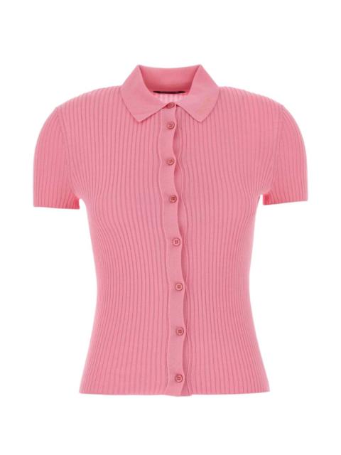 BALENCIAGA buttoned ribbed shirt