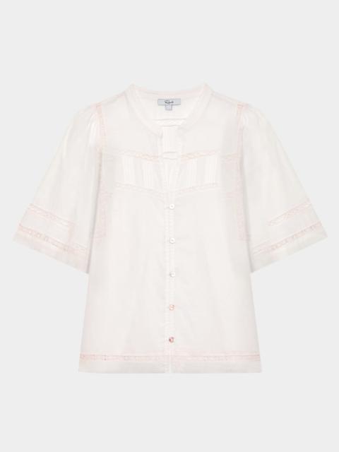 Rails Alanis Lace-Inset Poplin Shirt