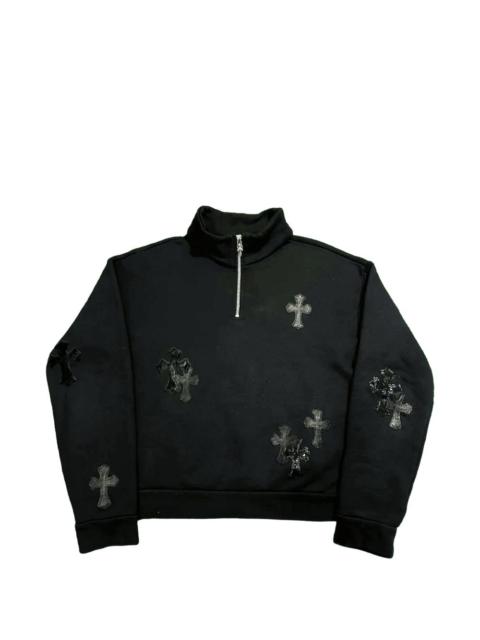Chrome Hearts Cross-patch quarter-zip sweater