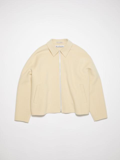 Wool zipper jacket - Oat beige