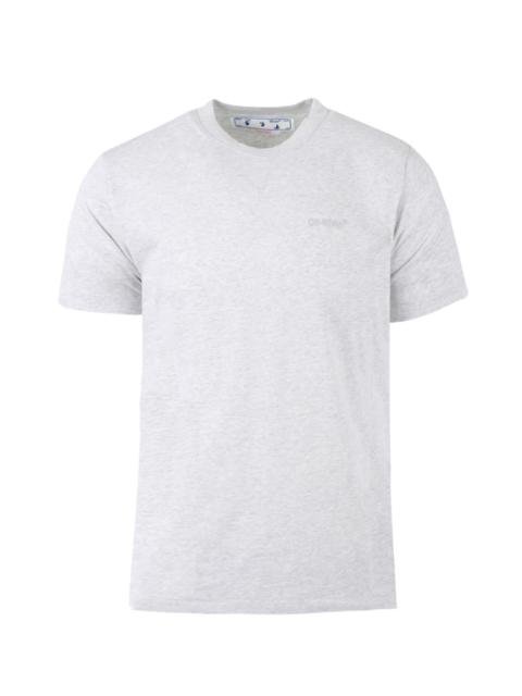 Off-White Diagonal Tab Slim Short Sleeve Tee Melange Grey Mela