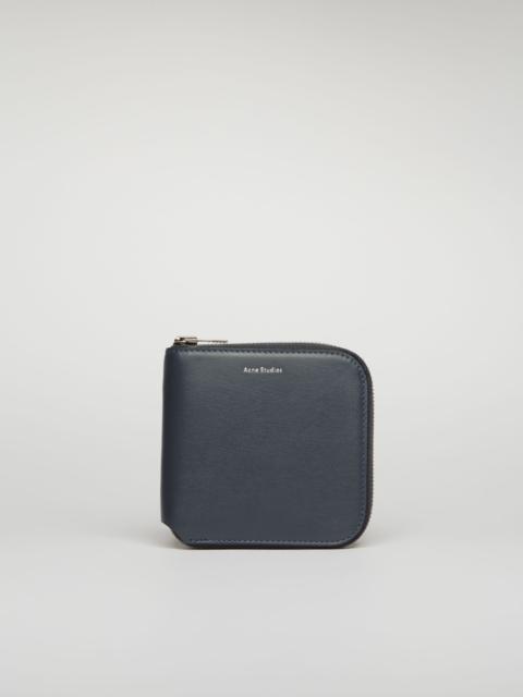 Acne Studios Medium zip wallet dark blue