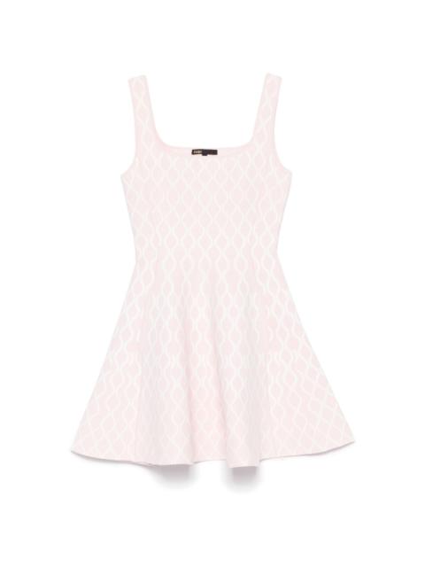 maje jacquard knitted mini dress
