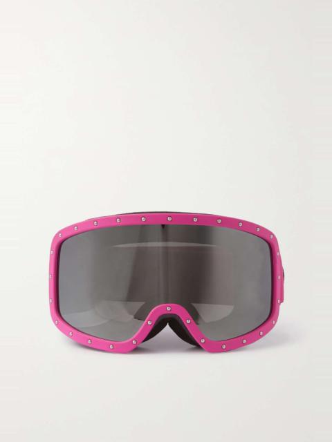 Studded ski goggles