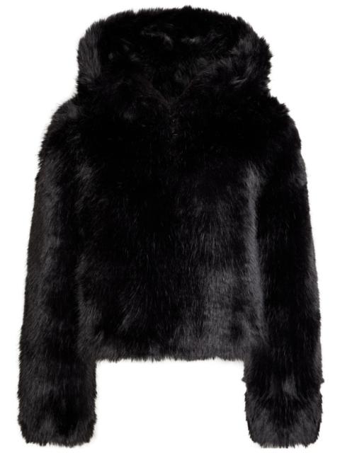 FREE PEOPLE Free People Louder Please Hooded Faux fur Jacket