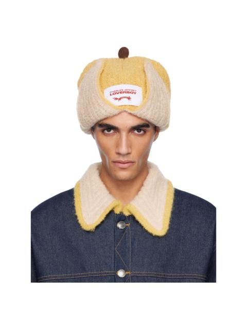 CHARLES JEFFREY LOVERBOY Yellow Mohair Chunky Banana Beanie