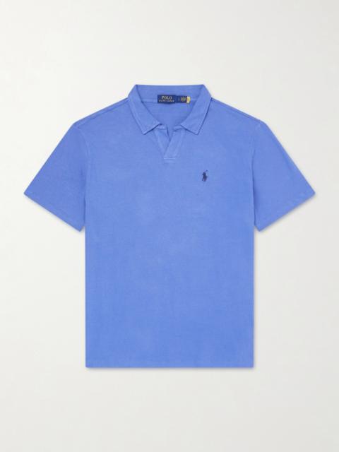 Polo Ralph Lauren Open-Collar Cotton and Linen-Blend Polo Shirt