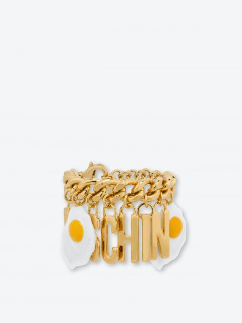 Moschino EGGS LETTERING CHAIN BRACELET