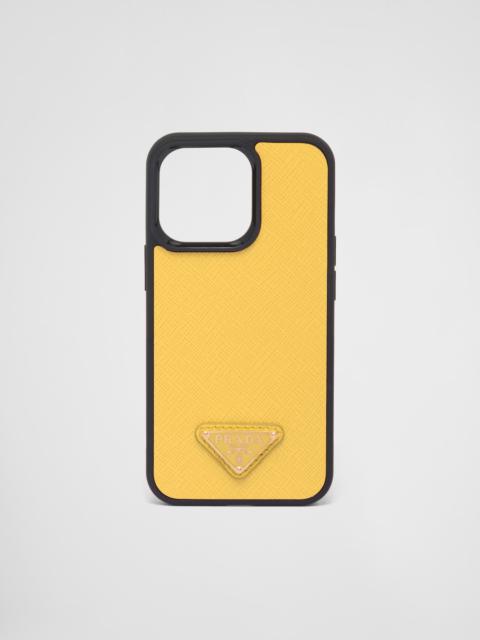 Prada Saffiano leather iPhone 13 Pro cover
