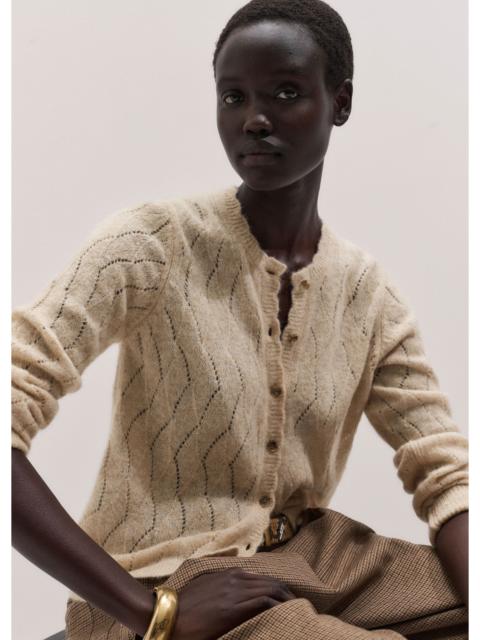 ME+EM Scallop Straight Cardigan