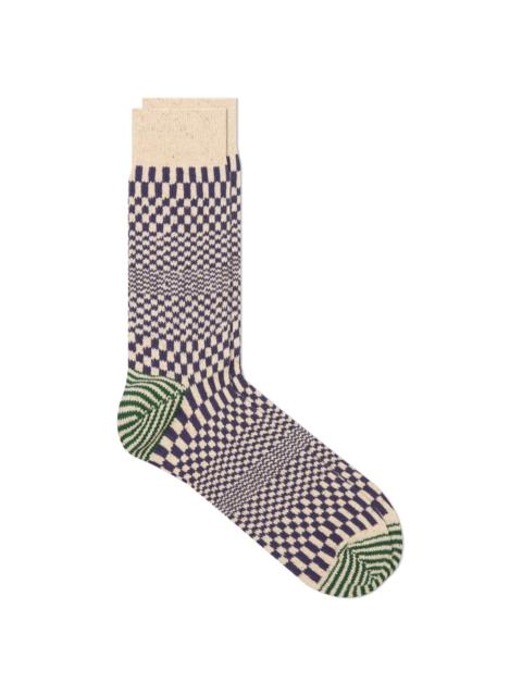 ROTOTO® RoToTo Warped Checker Crew Sock