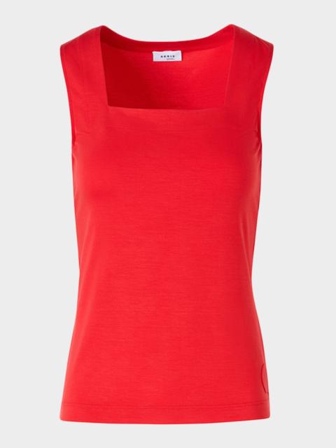 AKRIS Square-Neck Modal Stretch Jersey Tank Top