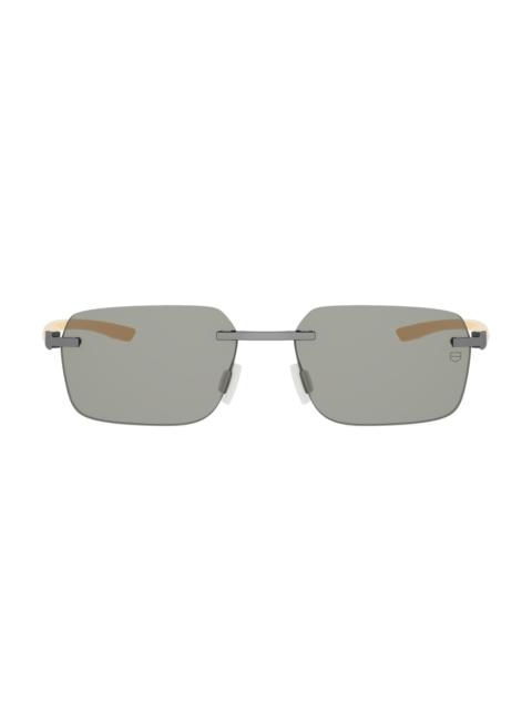 TAG Heuer Men's Essential 56MM Rectangular Sunglasses - Matte Dark Ruthenium And Smoke