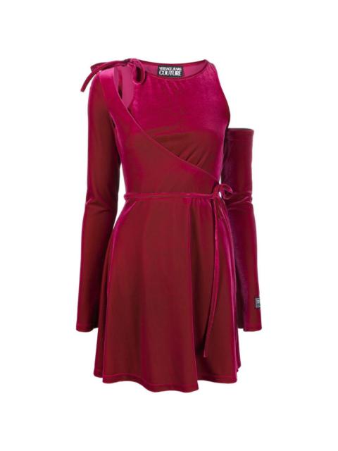 cut-out velvet dress