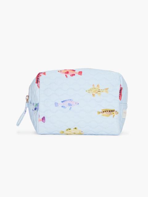 Hill House Home The Mini Quilted Cosmetic Bag - Blue Rainbow Fish