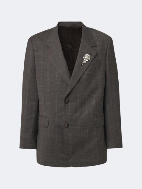 Simone Rocha Checked embellished wool blazer
