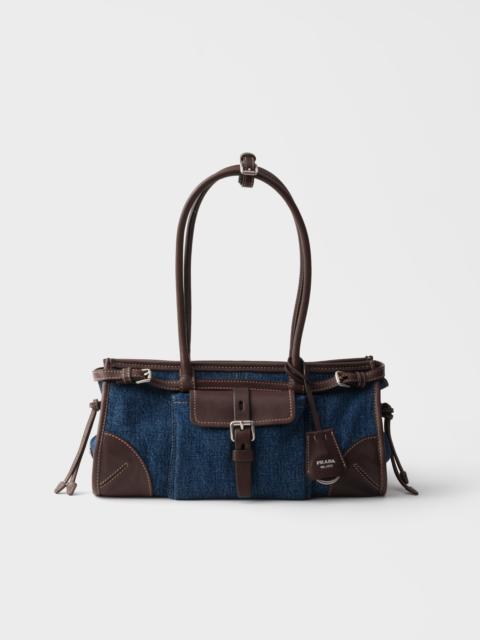Prada Prada Bonnie medium denim and leather handbag