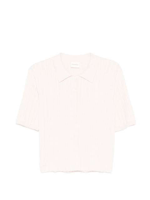 CLOSED ribbed buttoned polo top