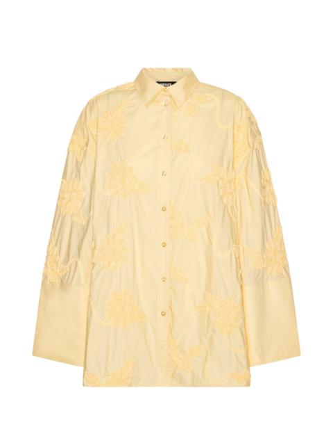 ROTATE floral-appliqué oversized shirt