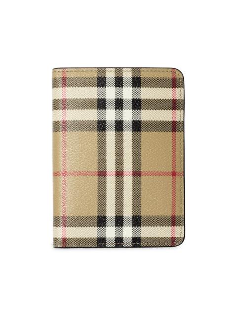 Burberry Women's Check Passport Case - Vintage Check Brown