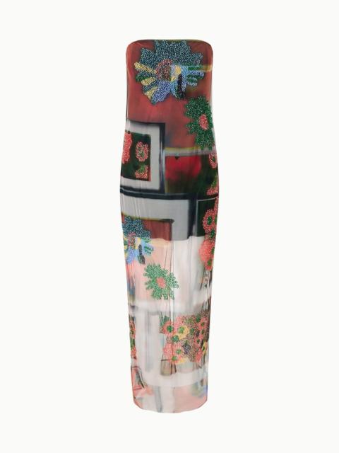 STAUD STAUD LILIANA DRESS SUPERBLOOM SCARF