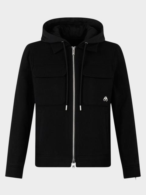 MOOSE KNUCKLES Men's Snowdon Overshirt with Removable Hood