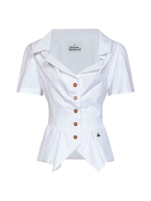 Vivienne Westwood White poplin SS Monday short-sleeved shirt