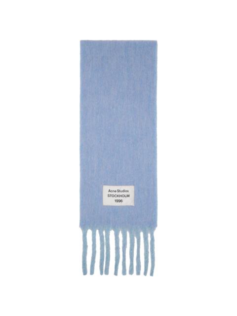 Acne Studios Blue Bicolor Alpaca Scarf
