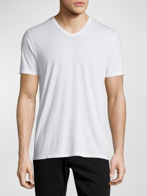 Vince Short-Sleeve V-Neck Jersey T-Shirt, Gray