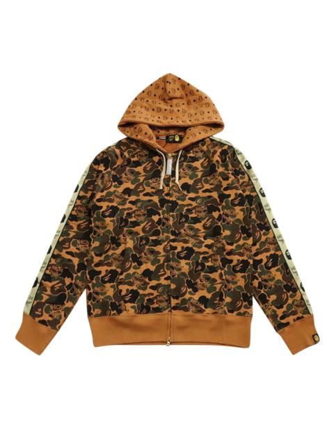 A BATHING APE® BAPE x MCM Camo Zip Hoodie 'Brown'