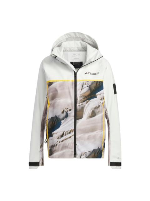 adidas (WMNS) adidas National Geographic RAIN.RDY Jacket 'Off White' IC1991