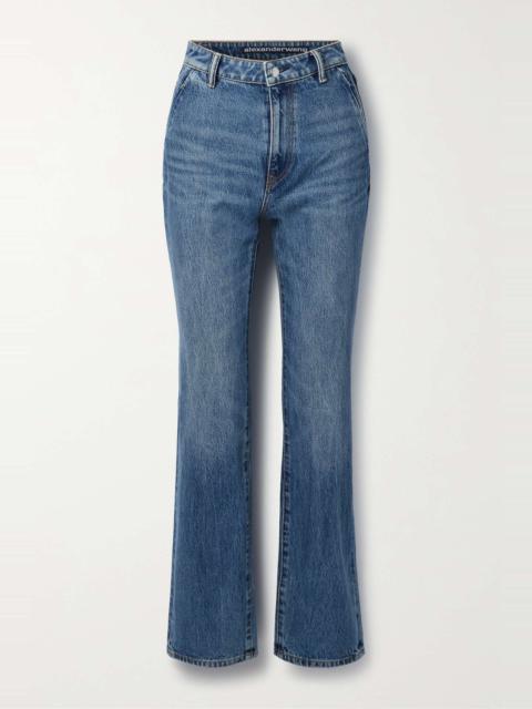 Fly high-rise straight-leg jeans