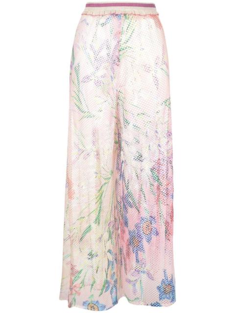 PatBO Iris mesh-panel trousers