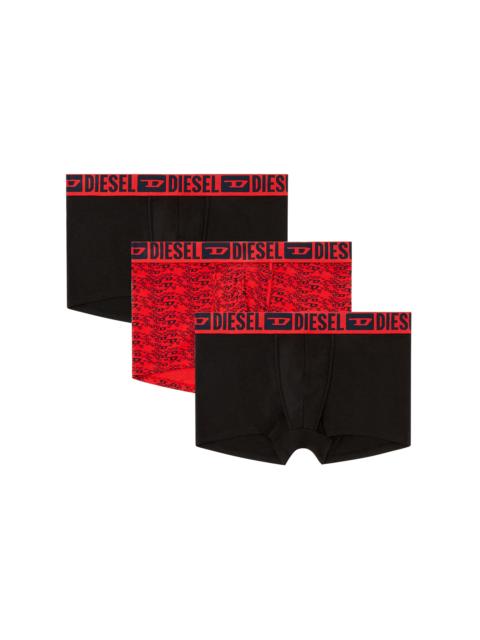 Diesel SET OF THREE STRETCH COTTON TRUNKS WITH ALL-OVER PRINT