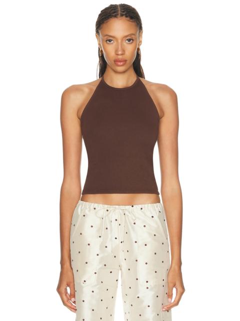 DONNI. The Baby Rib Halter Top