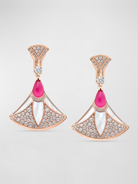 BVLGARI Divas' Dream 18K Rose Gold Earrings with Diamonds