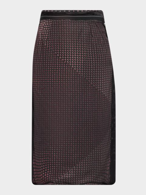 MM6 Maison Margiela Paisley Print Midi Pencil Skirt