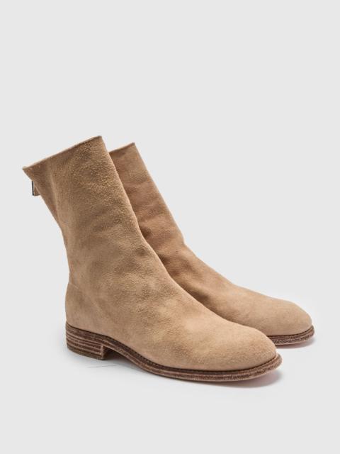 Guidi 988 Back Zip Boot in Sand Beige Reverse Horse Leather