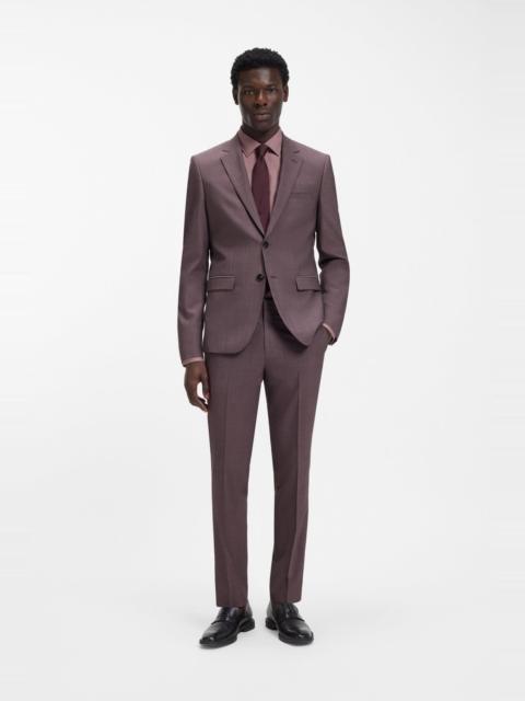 HUGO TWO-PIECE EXTRA-SLIM-FIT SUIT IN WOOL-BLEND POPLIN