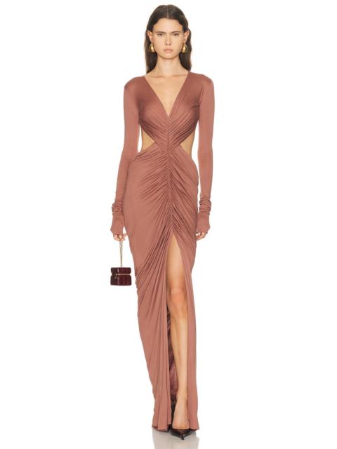 Rick Owens Lilies Poppy Long Sleeve Gown