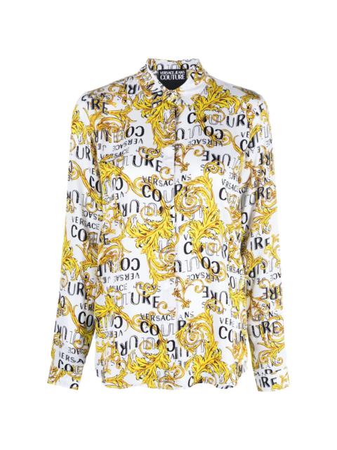 VERSACE JEANS COUTURE logo print buttoned shirt